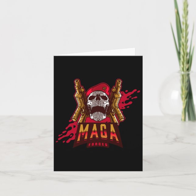 Mörk Brandon Halloween Costume Scary Trump Biden F Kort (Framsida)