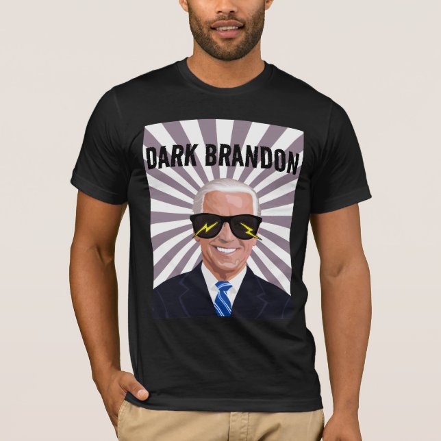 Mörk Brandon Joe Biden Sunglasses T-Shirt (Framsida)