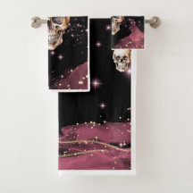 Mörk Brilliant Skull Bathroom Towel Set