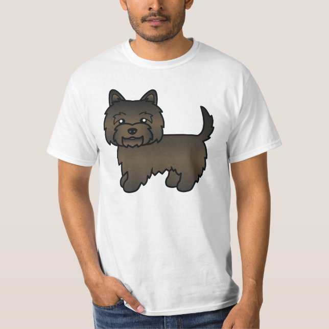 Mörk brindle Cairn Terrier Hund Illustration Tröja (Framsida)