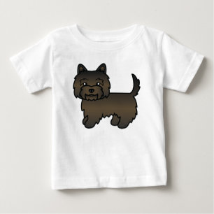Mörk brindle Cairn Terrier Hund Karikatyr Konstver Tee