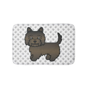 Mörk brindle Cairn Terrier Söt Tecknad Hund Badrumsmatta