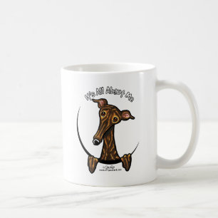 Mörk Brindle Greyhound IAAM Kaffemugg