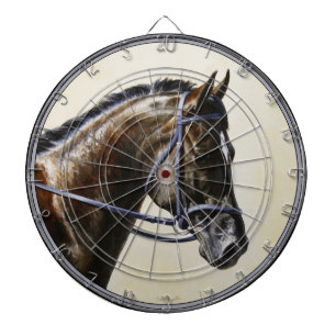 Mörk Brown Bay Trakehner Dressage Horse Darttavla