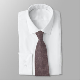 Mörk Brown Blommigt Damask Pattern - Neck Tie Slips