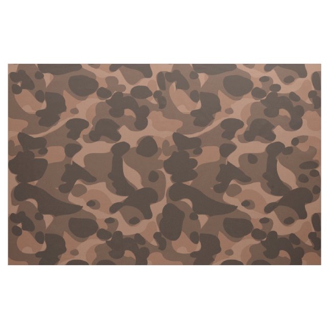 Mörk Brown Camo Camouflage Mönster Coola Snyggt Tyg (Yard)