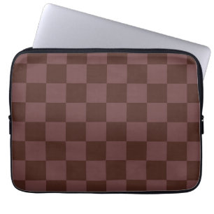 Mörk Brown Checkerboard Laptop Fodral