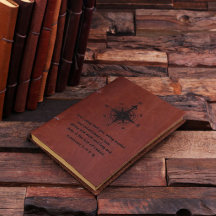 Mörk Brown Compass Äkta Leather Travel Journal