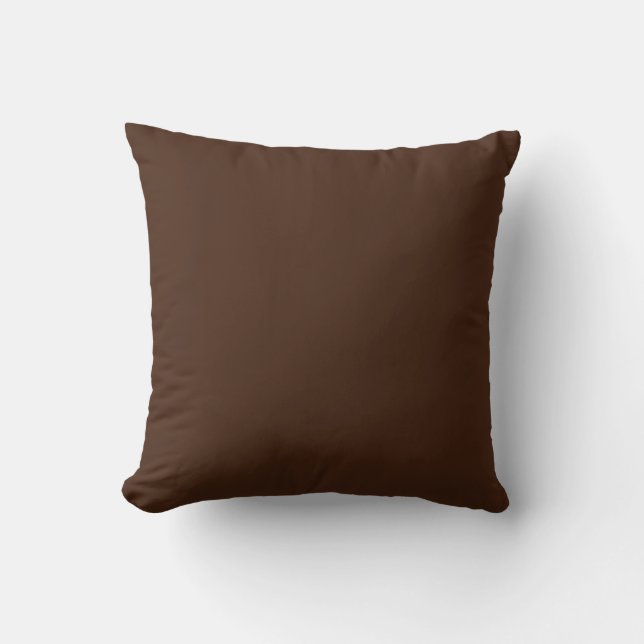 Mörk Brown Dekorativ kudde (Framsida)