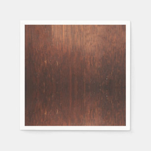Mörk Brown Faux Wood Pappersservett