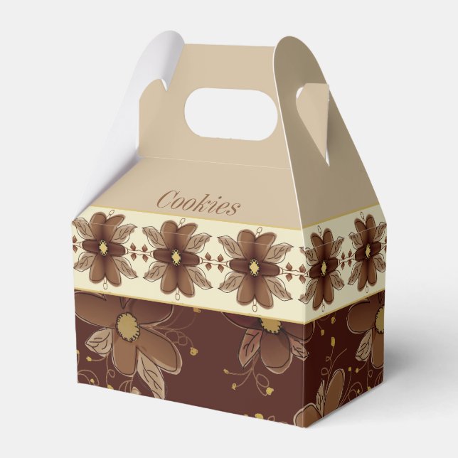 Mörk Brown Flieal Presentaskar (Framsidan Sidan)