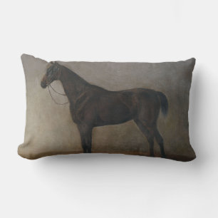 Mörk Brown Gelding Horse (Vintage Animal Art) Lumbarkudde