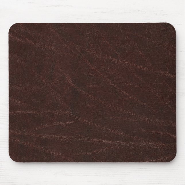 Mörk Brown Leather Musmatta (Framsidan)
