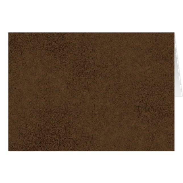 Mörk Brown Leather Struktur Mönster Background Hälsningskort (Framsidan Horizontal)