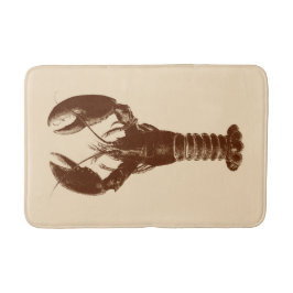 Mörk Brown Lobster på Light Beige Badrumsmatta