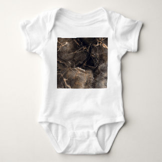 Mörk Brown Marble Guld Veins T Shirt