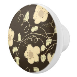 Mörk Brown och Almond Cabinet pull Knopp