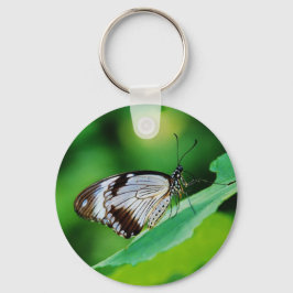 Mörk Brown och Grått Butterfly Nyckelring