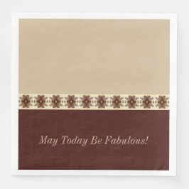 Mörk Brown och Guld Pappersservett