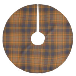 Mörk Brown Orange Violet Tartan Play jul Julgransmatta Borstad Polyester