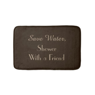 Mörk Brown Spara Vatten Funny Plush Bath Mat Badrumsmatta