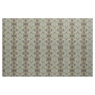 Mörk Brown Taupe Beige Seafoam Grönt Ethnic look Tyg