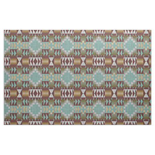 Mörk Brown Turcos Grönt Taupe Beige Ethnic look Tyg
