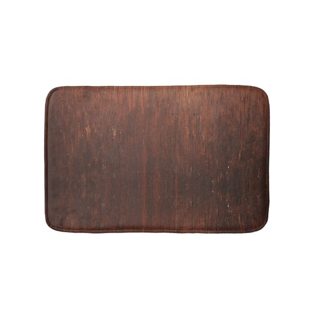 Mörk Brown Wood Badrumsmatta (Framsidan)