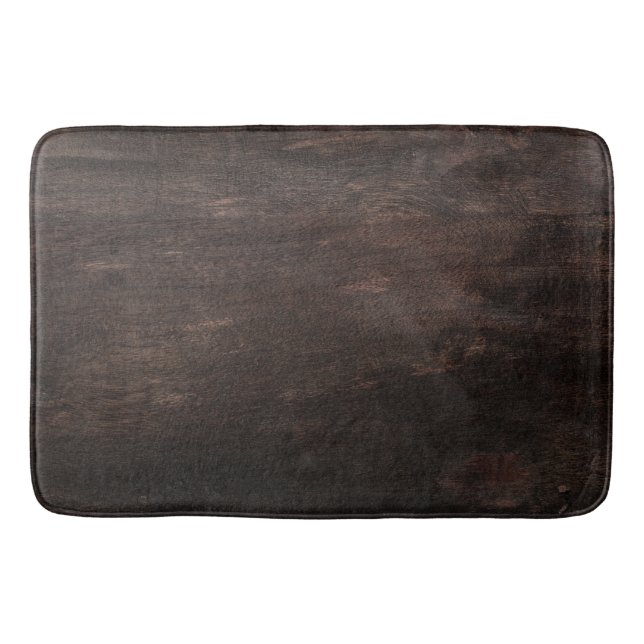 Mörk Brown Wood Bath Mat Badrumsmatta (Framsidan)