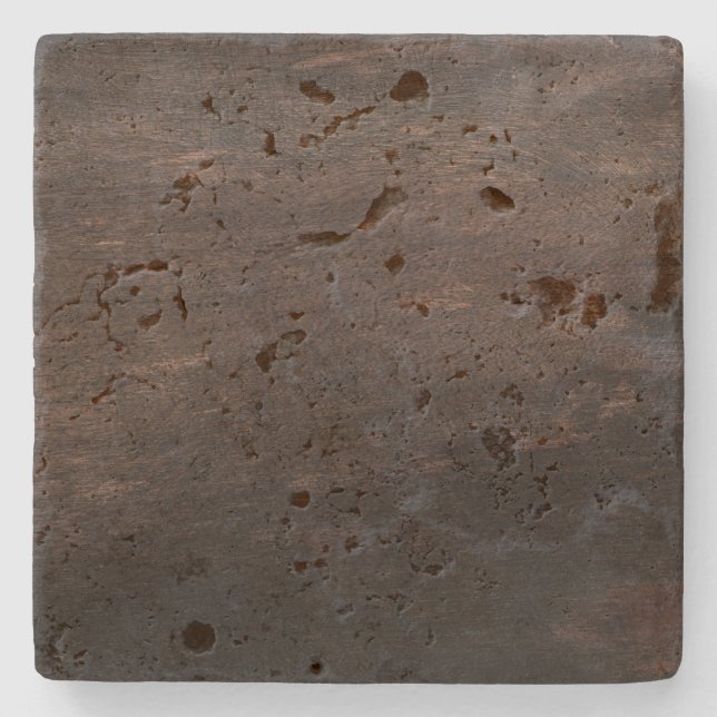 Mörk Brown Wood Stone Underlägg (Framsidan)