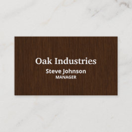 Mörk Brown Woodgrain-Professionell Visitkort