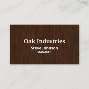 Mörk Brown Woodgrain Titta Professionell Visitkort