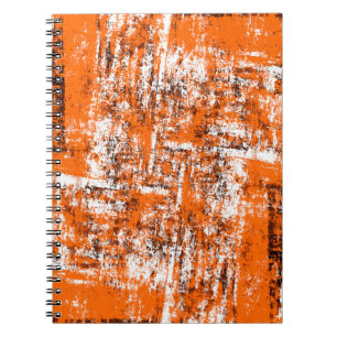 Mörk brun grym bakgrund. Svartvit orange o Anteckningsbok