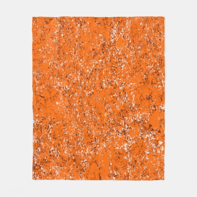 Mörk brun grym bakgrund. Svartvit orange o Fleecefilt (Framsidan)