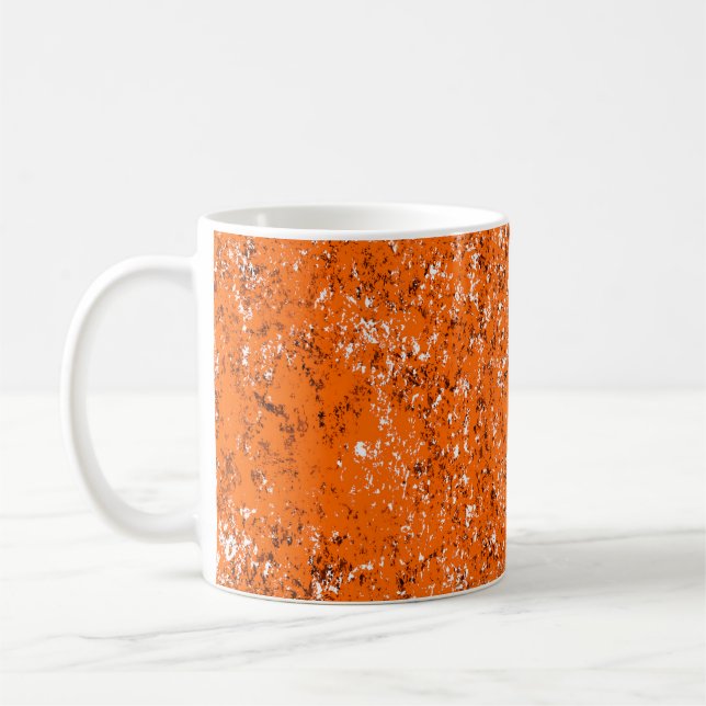 Mörk brun grym bakgrund. Svartvit orange o Kaffemugg (Vänster)
