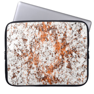 Mörk brun grym bakgrund. Svartvit orange o Laptop Fodral