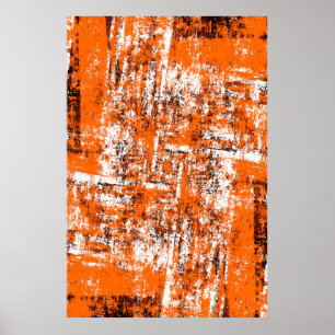 Mörk brun grym bakgrund. Svartvit orange o Poster