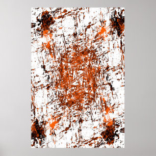 Mörk brun grym bakgrund. Svartvit orange o Poster