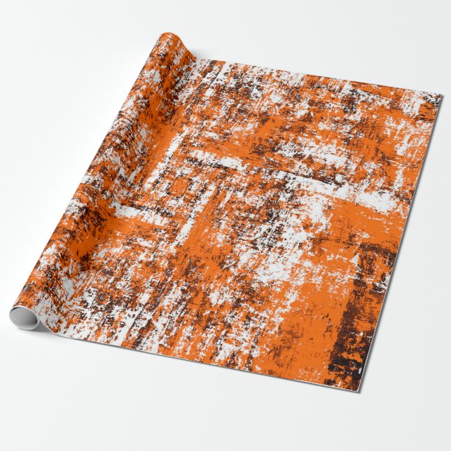 Mörk brun grym bakgrund. Svartvit orange o Presentpapper (Utrullad)