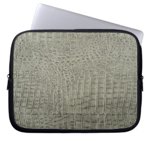 Mörk Brun krokodilläder Struktur design Laptop Fodral