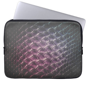 Mörk Brun krokodilläder Struktur design Laptop Fodral
