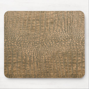 Mörk Brun krokodilläder Struktur design Musmatta