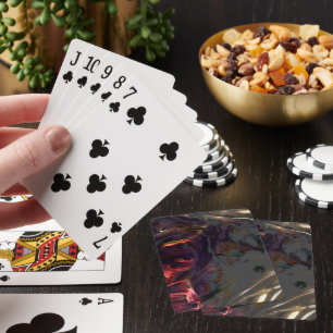 Mörk brun nedfläckad med kras casinokort
