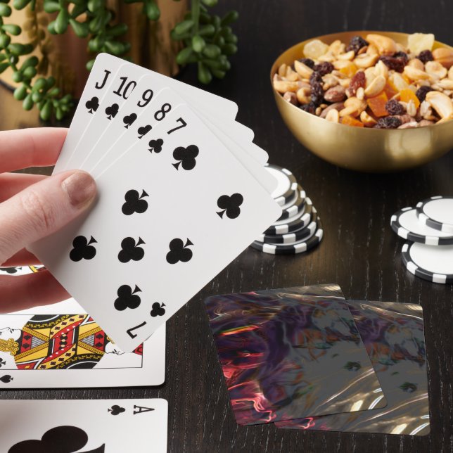 Mörk brun nedfläckad med kras casinokort (På plats)