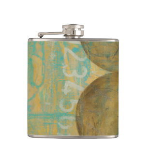 Mörk Brun- och Grått-cirklar med siffror Fickplunta