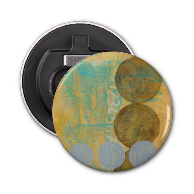 Mörk Brun- och Grått-cirklar med siffror Flasköppnare (Framsidan)