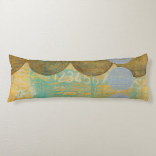 Mörk Brun- och Grått-cirklar med siffror Kroppskudde