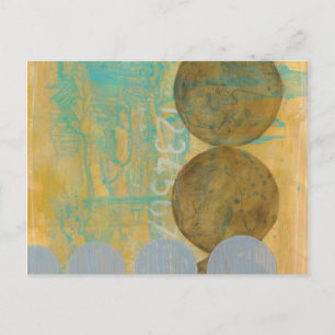 Mörk Brun- och Grått-cirklar med siffror Vykort