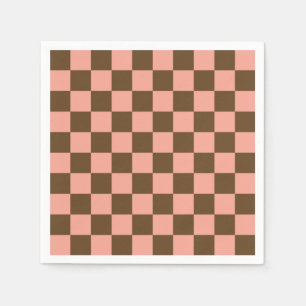 Mörk Brun och Ljus rosa kontrollpanel Pappersservett