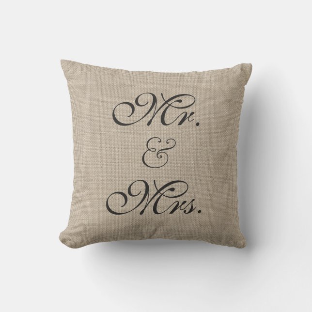 Mörk Brun typ Rustic Bord Pillow Kudde (Framsida)